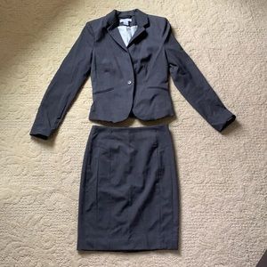 EUC H&M Skirt Suit Jacket Set, Size 4 and 6, Grey
